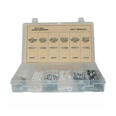 Titan Fasteners 150 Piece Zip-It Wall Board Anchor Assortment - No 6 and No 8 TFP6ALF150